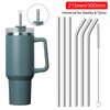 Set universelle Edelstahl-Trinkhalme und eine Tasse, geeignet für Stanley und Tyeso Marken.
