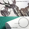Detail shots of a canvas fabric print showing the front and back texture.