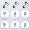 Set of ultra-slim dual nozzle bidet attachments in various sizes and angles for different regions