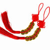 Handmade red knot feng shui coins for prosperity with tassels