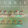 Adjustable dripper watering system with various sized drippers for garden and potted plants