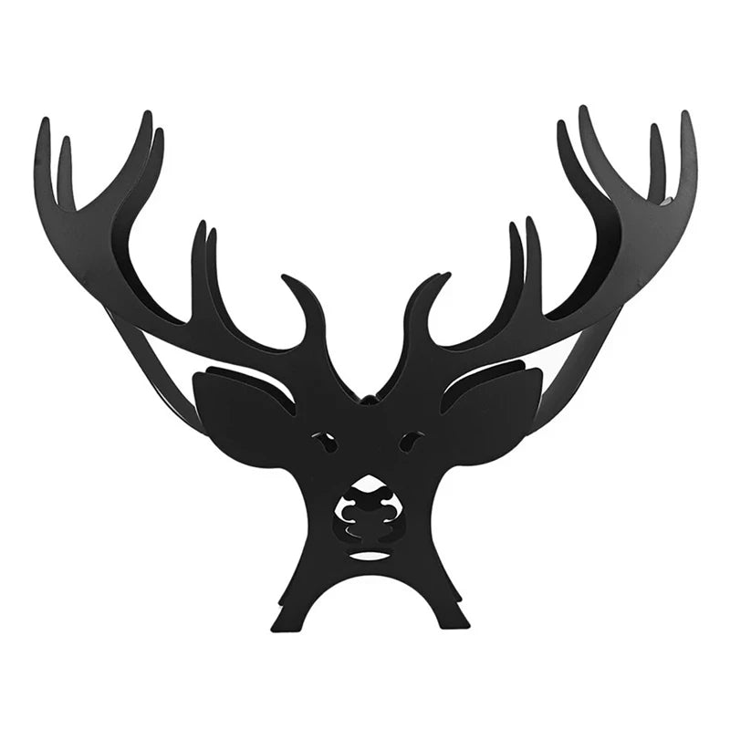 Black deer antler shaped toilet paper holder and storage rack