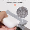 A hand holds a white window cleaning brush with gray cleaning fibers, demonstrating its multi-surface cleaning capability.