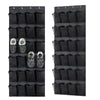 Schwarzer Schuh-Organizer-Halter mit mehreren Fächern zum Aufbewahren von Schuhen.