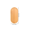 A round, light wood-colored hand soap dispenser bottle with dimensions 16.7 cm high and 8.7 cm wide.