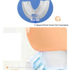 Close-up view of a 45-degree pap brushing silicone toothbrush head and a 90-degree bristles view.