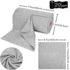 A roll of gray ultra-fine fiber tear-off towel reusable cleaning cloth with dimensions shown.