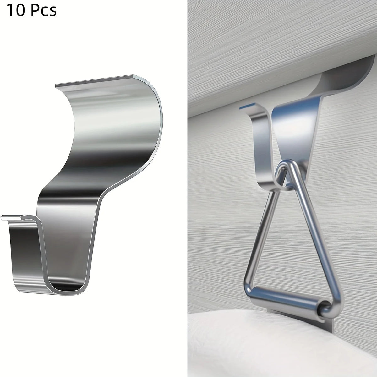 A close-up view of a heavy duty vinyl siding hook mounted on a wall, used for hanging items.