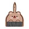 A light brown cartoon bear-shaped broom and dustpan set.