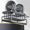 Stainless steel kitchen sink caddy with drainage tray shown above a dark sink basin.