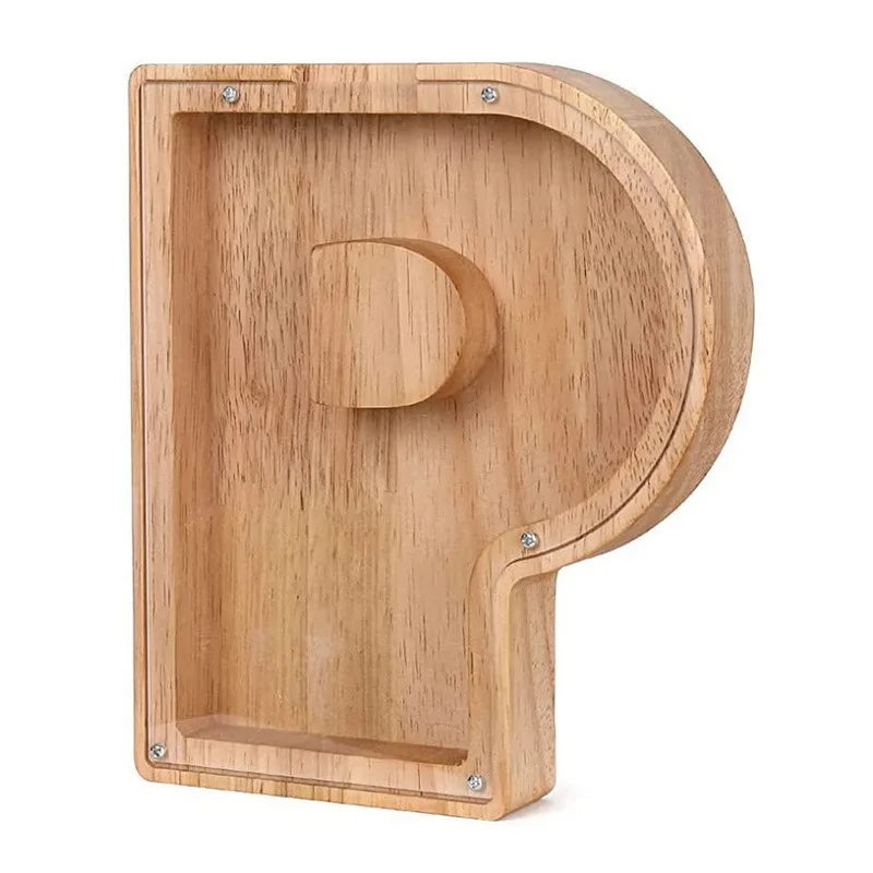 Piggy bank alphabet in the shape of the letter P for savings.