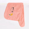 A soft peach colored absorbent hair towel with the text So cool and a lemon graphic.
