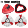 Replacement mop head pads for Vileda O-cedar and EasyWring systems, shown with a red mop and white pads.