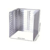 Klappbare Aluminium-Küchenherd-Spritzschutz mit klarem Kunststoffabdeckungsglas in geöffneter Ansicht
