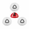 Replacement mop head with white fibers and a black triangular pattern for O-Cedar & Vileda systems