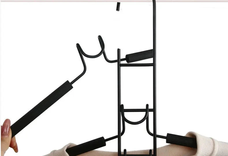 Heavy Duty Space-Saving Metal Hangers with Non-Slip Foam Pads
