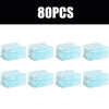 80 pieces of light blue disposable microfiber duster refills for easy cleaning