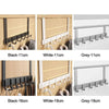 Various sizes and colors of heavy-duty adhesive door hooks in black, white, and grey.