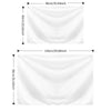 White fabric crib flags measuring 90cm by 60cm and 150cm by 90cm for home decor