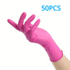 Durable Pink Nitrile Cleaning Gloves