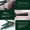 A set of luxury vegan makeup brushes featuring plant fiber raw materials and thickened aluminum tubes.