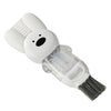 A white portable cup and bottle cleaning brush set with a sponge head and bristles.