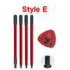 Red Style E mop handle and base set with a red mop head and black cleaning attachment.