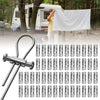 Adjustable steel wire rope cable clamps and various sizes of metal clamps for securing wires