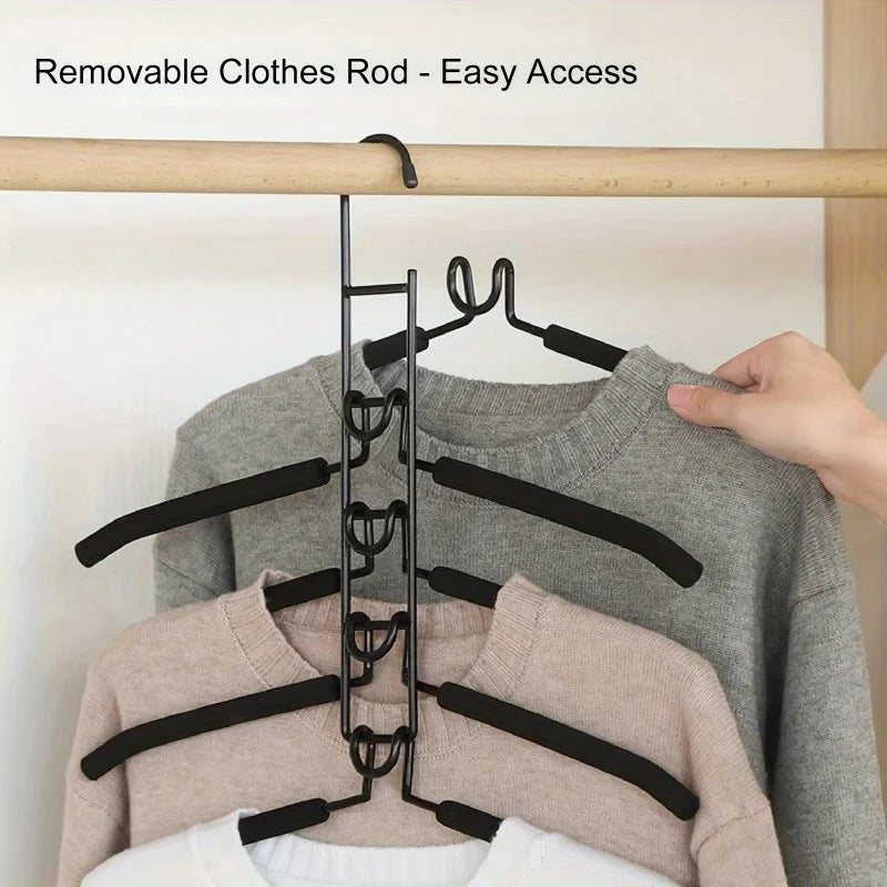 Heavy Duty Space-Saving Metal Hangers with Non-Slip Foam Pads