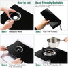 Instructions showing how to cut and use reusable anti-scratch protection pads for gas stoves
