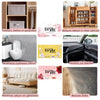 Various products showing dryer sheets used to freshen clothes, shoes, car interiors, and upholstery.
