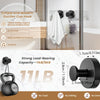 Black suction cup hooks for hanging items, demonstrating strong load-bearing capacity and ease of installation.