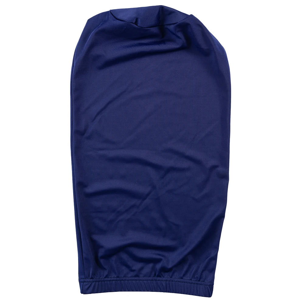 Navy blue satin hair bonnet for dreadlocks and braids