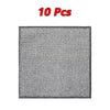 A set of ten non-stick wire cleaning dish rags with a textured gray surface.