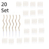 Ein Set von 20 dekorativen Spiral-Geburtstagskerzen in Gold- oder Bronze-Farbe.