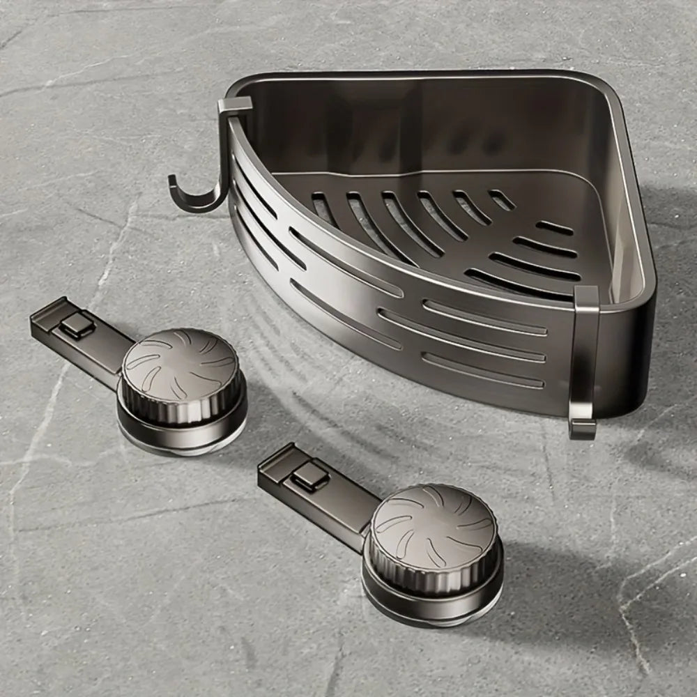Triangular Suction Cup Storage Shelf