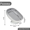 Diagram showing the dimensions of a heavy duty suction cup soap dish with drainer.