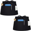 Black fashion chef short apron with blue pocket and white cloth