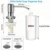 Stainless steel bottle soap dispenser with a 350ml capacity and a metal spout.