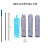 Three 175cm mop white cloths and a cleaning rod are shown for mopping.