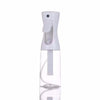 A clear, refillable 200ml continuous mist spray bottle with a white top and clear liquid inside.