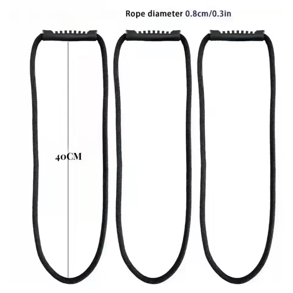 Three black heavy-duty hook and loop cord and hose organizer straps shown side by side