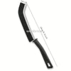 A black multifunctional hard bristle crevice cleaning brush with a long handle.