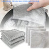 Two-layer design rag for easier scrub featuring a mesh cleaning cloth and stacked fabric cloths.