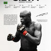 A black and white canvas art print featuring Anderson Silva in a UFC fighter stance.