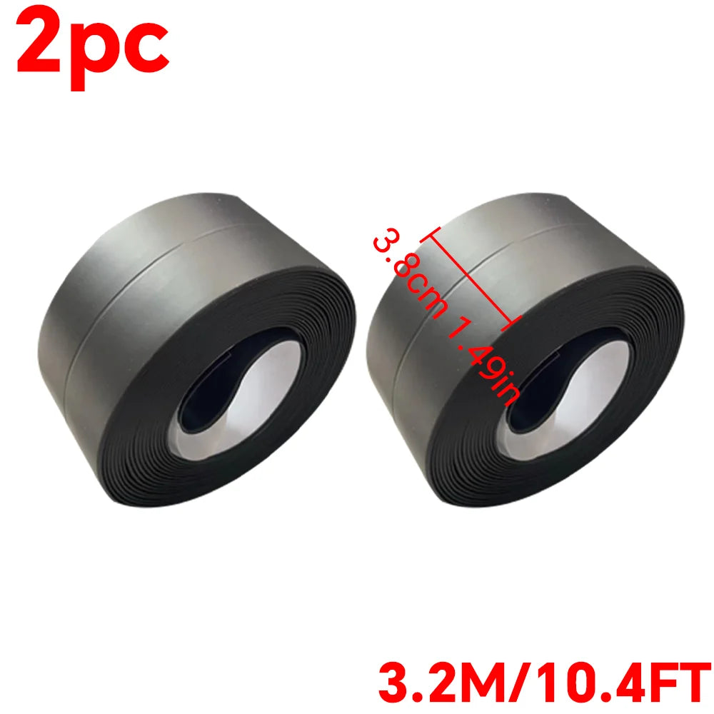 Two rolls of heavy-duty waterproof caulk tape, gray in color.