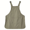 A beige waterproof outdoor work apron with straps and a large pocket.