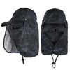 Black camouflage UV protection fishing sun hat for men and women