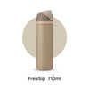 A beige FreeSip 710ml insulated water bottle with a lid is shown against a light background.