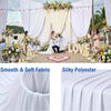 Cortinas de tela blanca drapeada para ambientación de ceremonia de boda